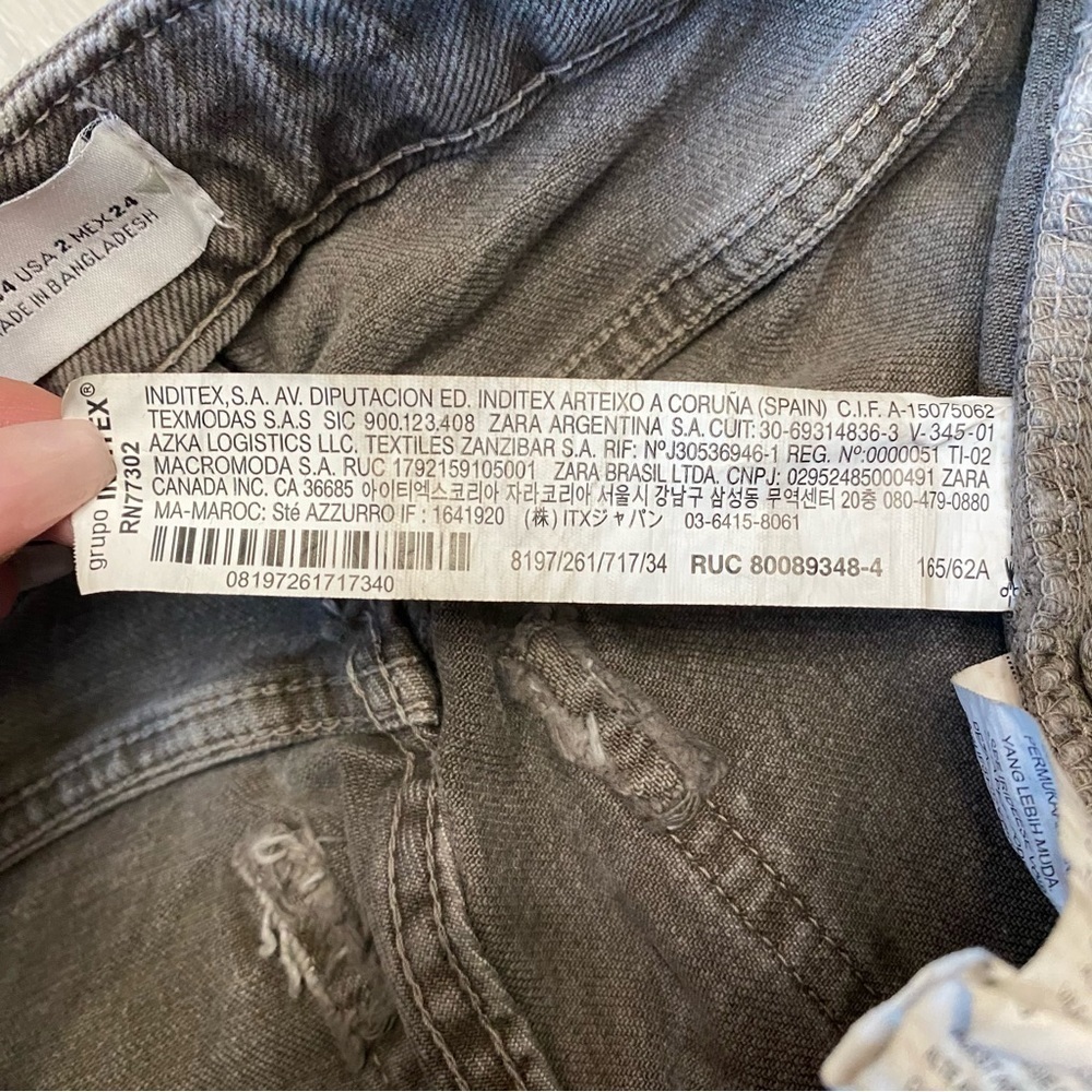 Zara Split Hem Slim Jeans in Brown size 2 - Picture 10 of 14